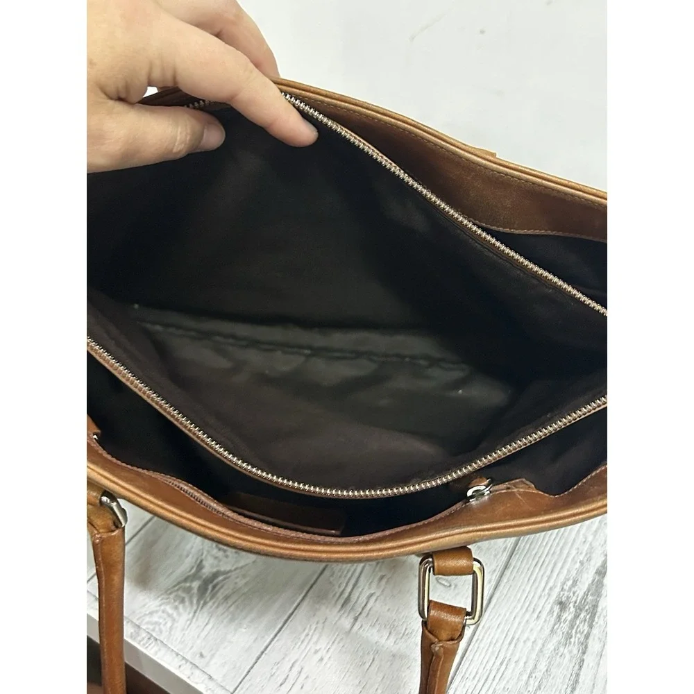 Vintage Coach Hampton Brown Leather Tote Bag 7515 Needs Restoring